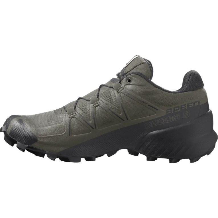 Olive Salomon Speedcross 5 Men's Trail Running Shoes | PH 25197O